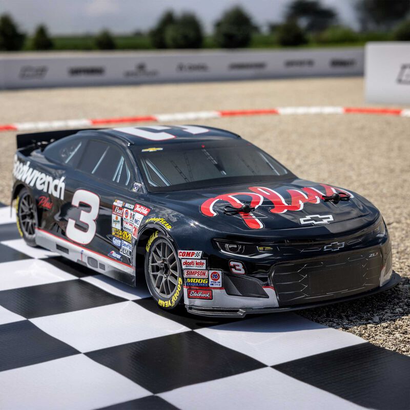 LOSI LOSF 1122503 1/12 NASCAR RC Race Car RCR No. 3 GM Goodwrench Chevrolet ZL1 2S AWD RTR Brushed On-Road (Battery & Charger Included), Black