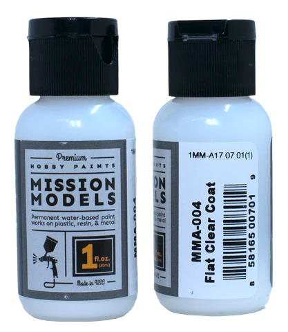 Mission Models MMA004 Flat Clear Coat 1oz Water Based Acrylic Paint