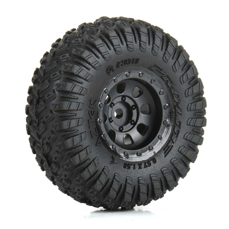 ProLine 1031910 1/30 Aztek Front/Rear Mounted Black Clobber (4): Axial SCX30