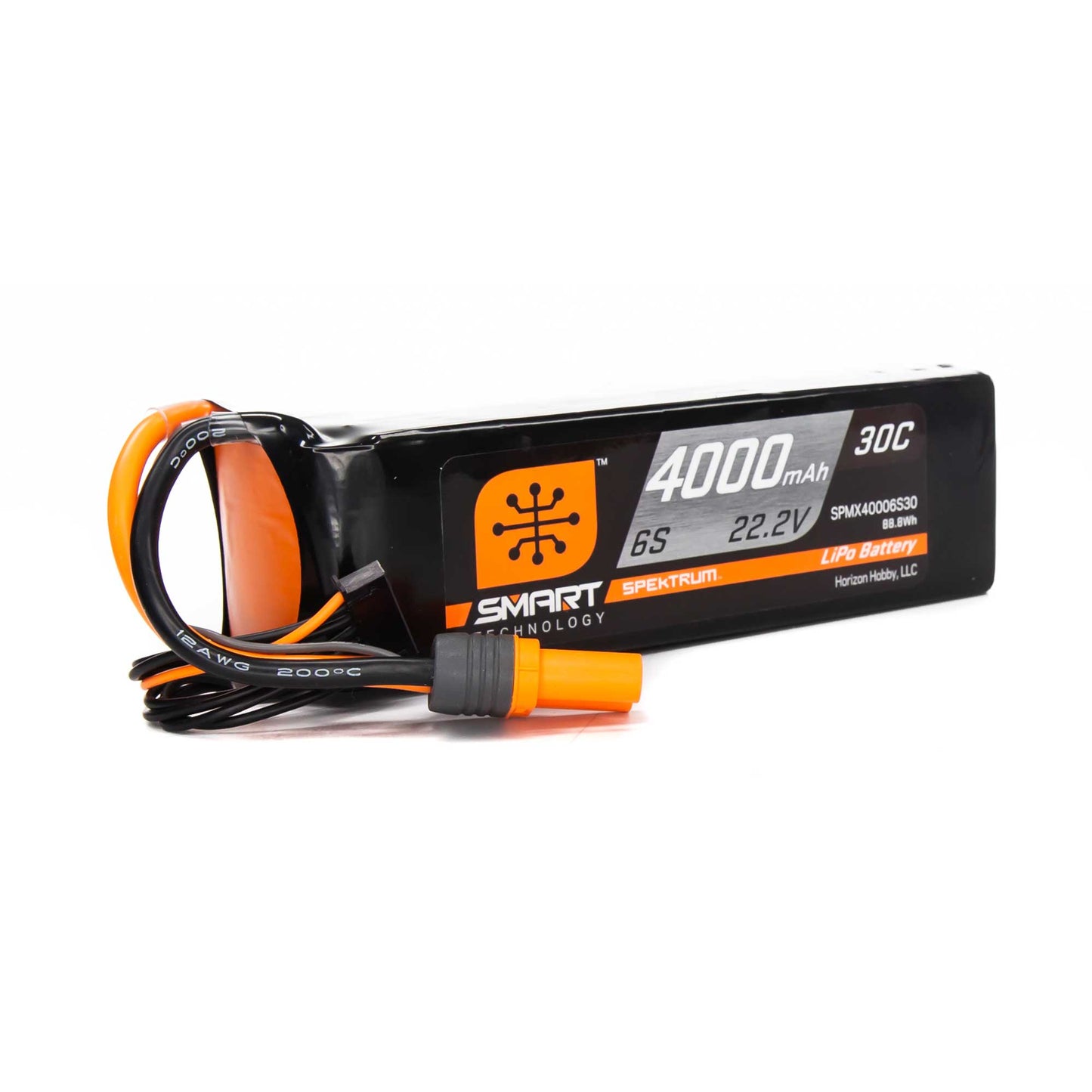 Spektrum X40006S30 22.2V 4000mAh 6S 30C Smart LiPo Battery, IC5