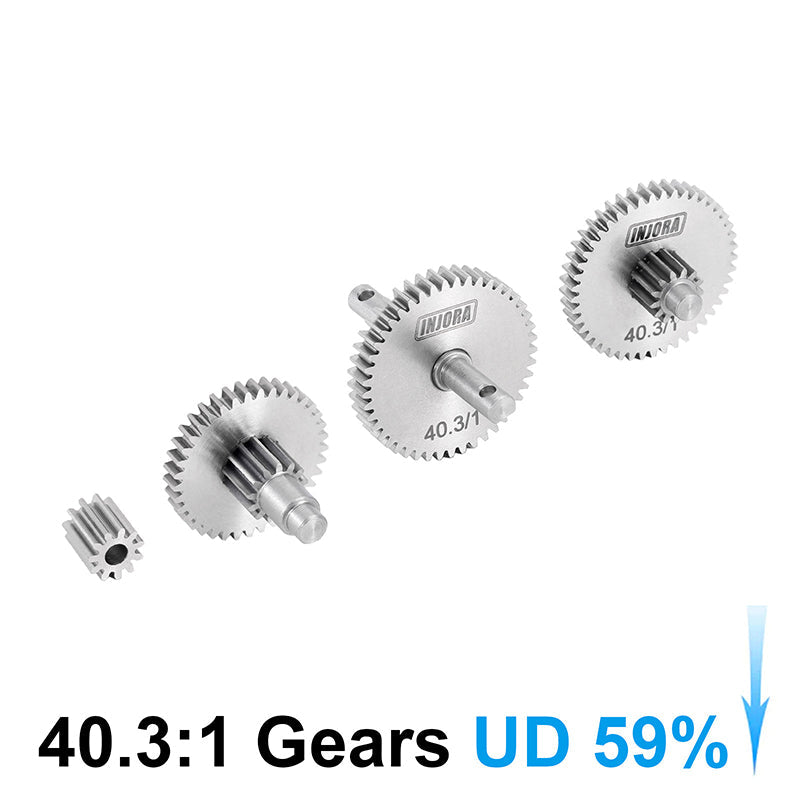 INJORA 4M-36 Overdrive Underdrive Stainless Steel Transmission Gear Set for 1/18 TRX4M