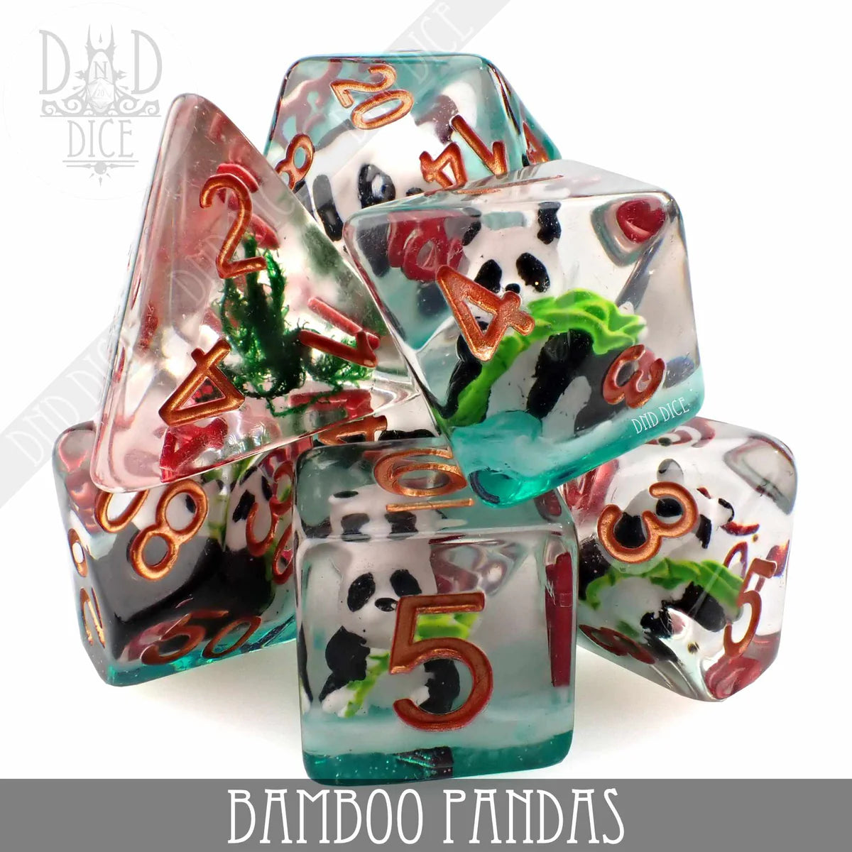 DND Dice PR07BPAN Bamboo Pandas Dice