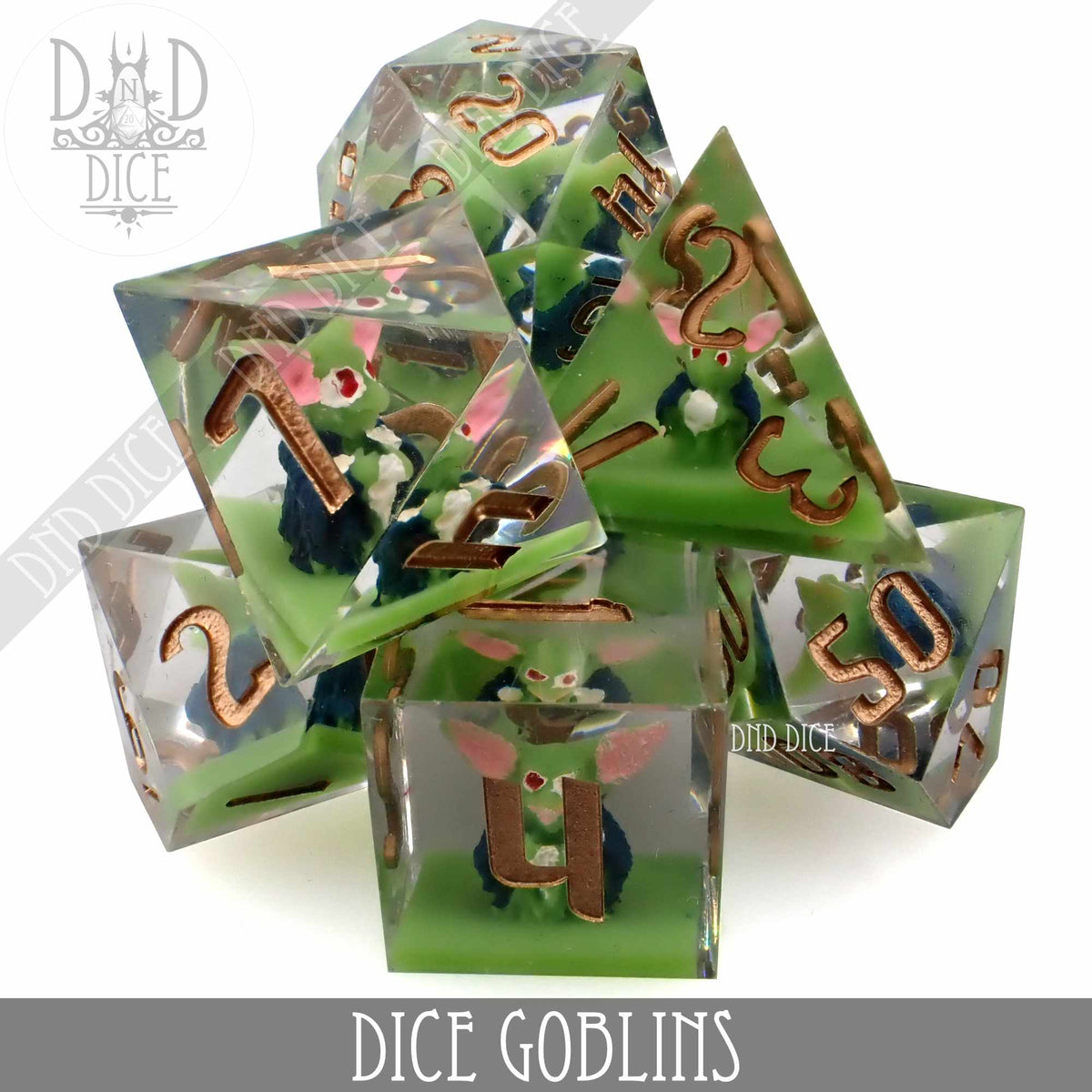 DND Dice HM07GOBB Tiny Goblins (Handmade)