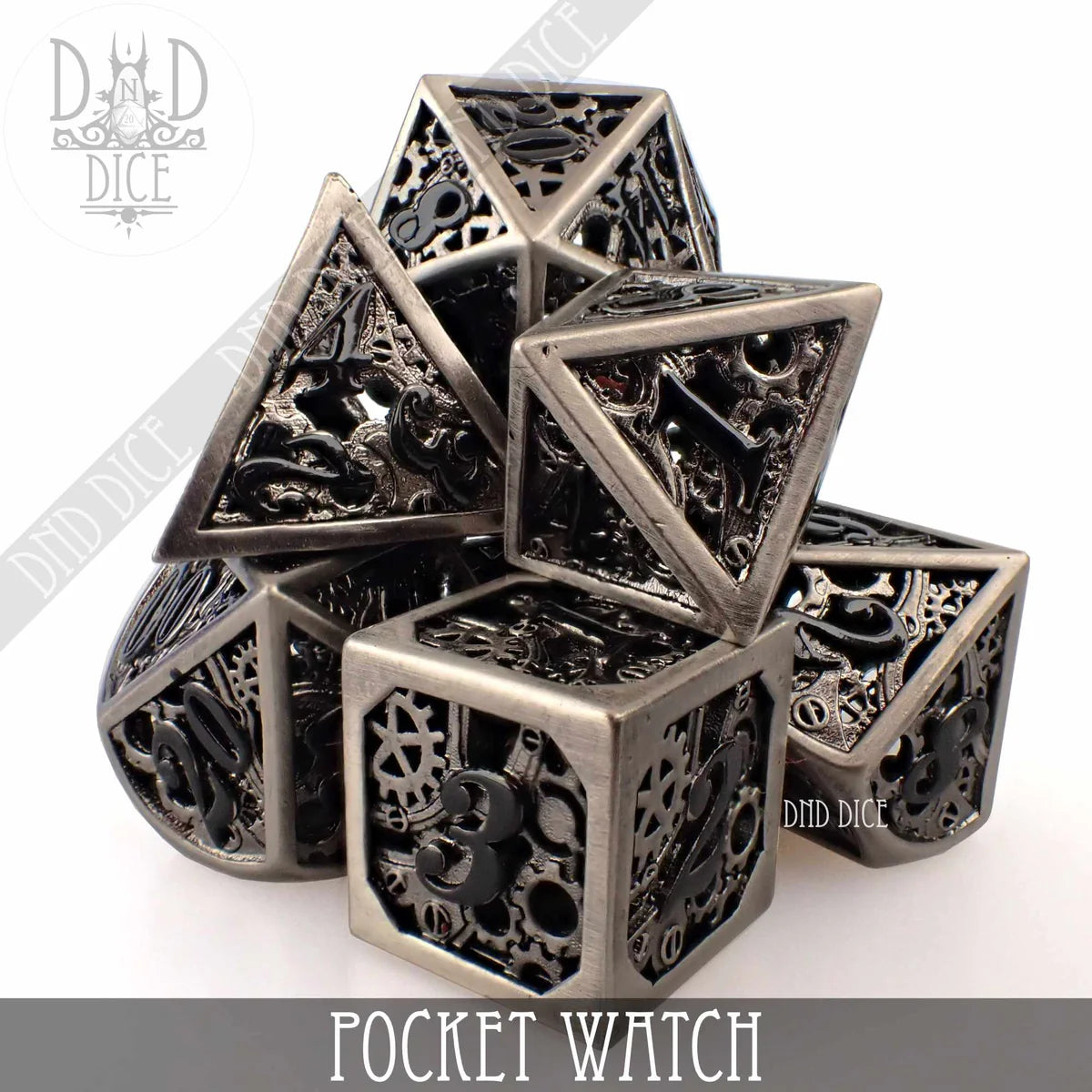 DND Dice ME07POKT Pocket Watch Hollow Metal Dice