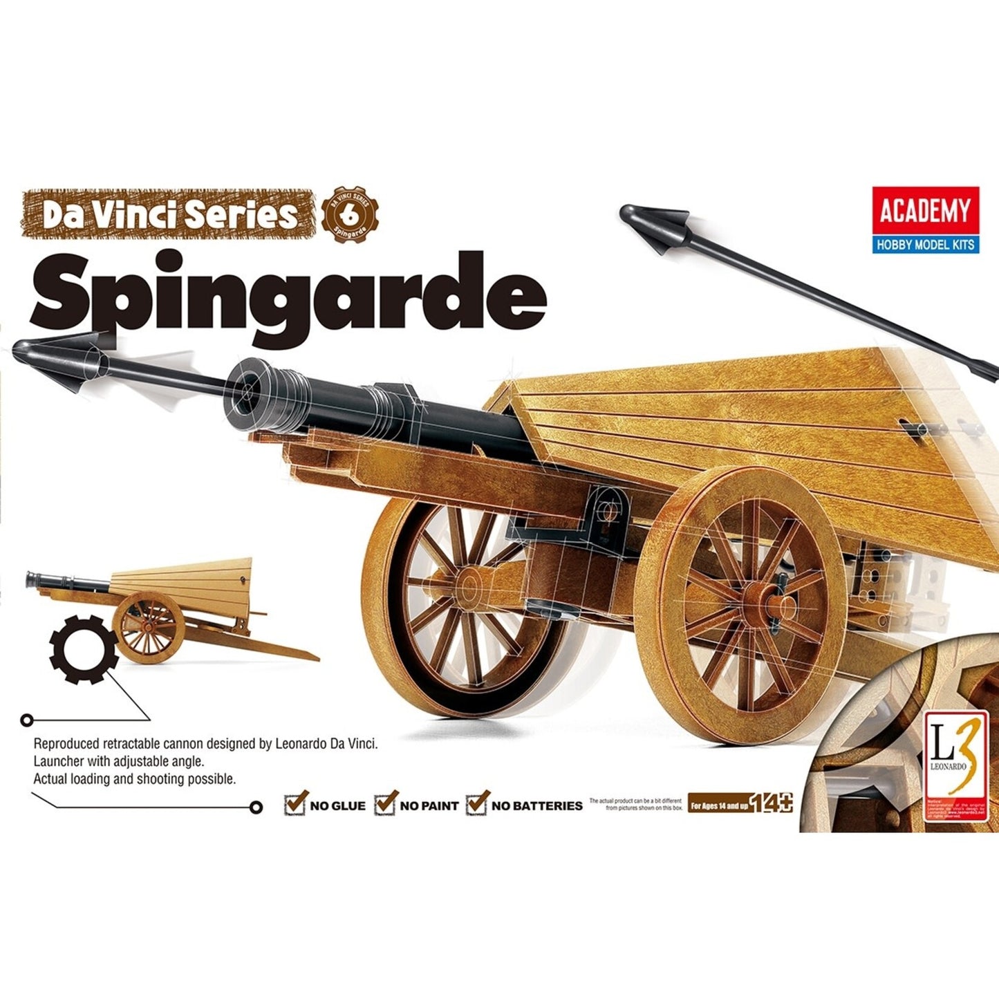 Academy 18142 DaVinci Spingarde Field Artillery Gun