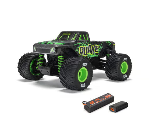 ARRMA 2137T2 1/16 QUAKE GROM Green 4X4 RTR Brushed Monster Truck (Battery & Charger Included)