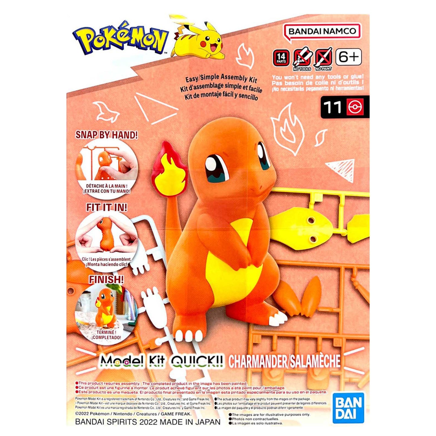 Bandai 2617946 Pokemon Quick! #11 Charmander