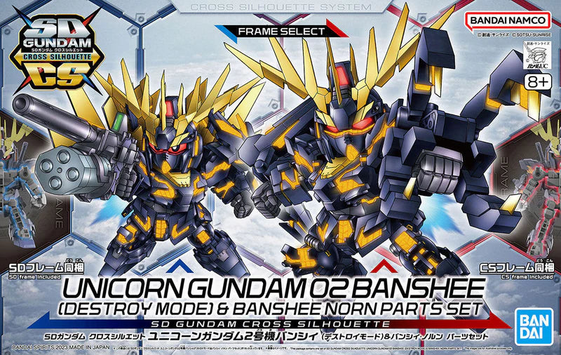 Bandai 2588122 SDCS #19 Unicorn Gundam 02 Banshee (Destroy Mode) & Banshee Norn