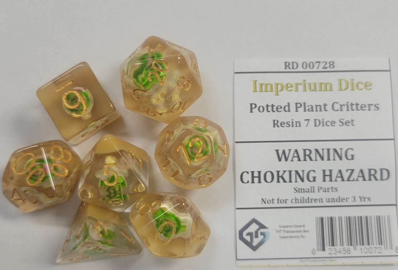 Gamerz Guard RD00728 Potted Plant Critters Resin 7 Dice Set