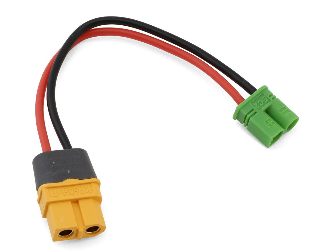 ECO Power 1530 XT60 to EC2 Charge Lead (Female XT60 to Male EC2) (4.5") (14AWG)