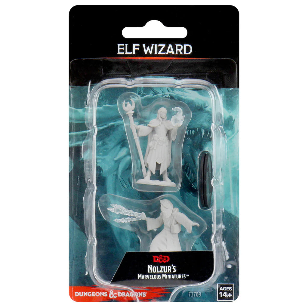 WIZKIDS 73709 D&D: Nolzur's Marvelous Unpainted Miniatures -W9-Male Elf Wizard