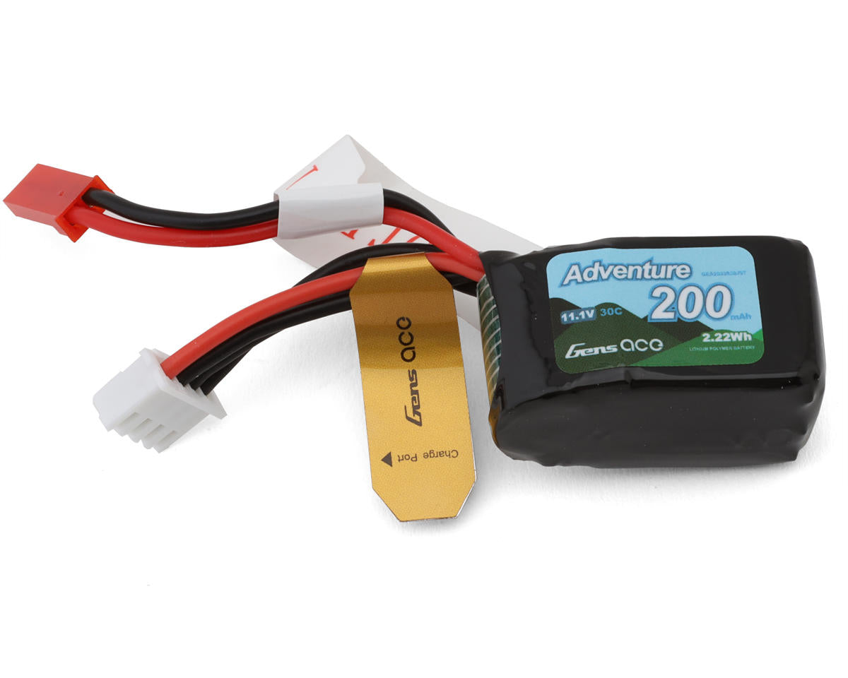 Gens Ace 2003S30JST 3S 30C Adventure LiPo Battery Pack (11.1V/200mAh) w/JST Connector