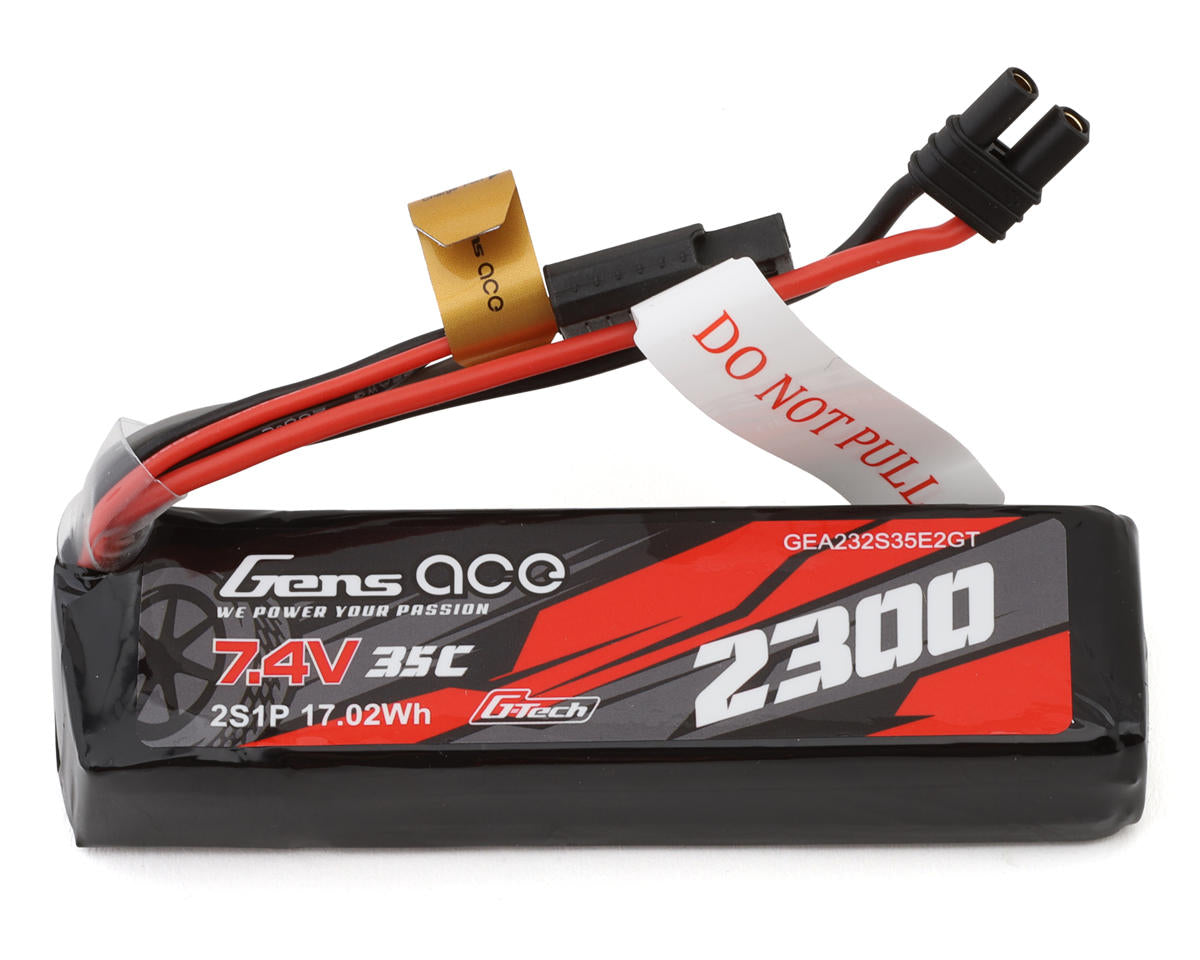 Gens Ace 232S35E2GT 2S 35C G-Tech Lipo Battery Pack (7.4V/2300mAh) w/iEC2 Connector