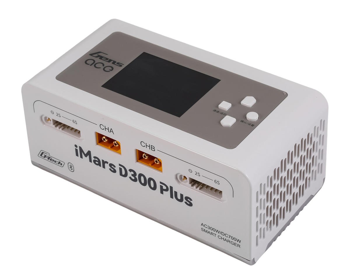 Gens Ace 300WPLUS-UW iMars D300 Plus G-Tech Smart Dual AC/DC Charger (White) (6S/16A)