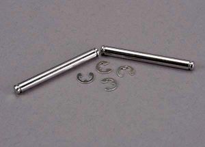 Traxxas 2637 Suspension pins, 31.5mm, chrome (2) w/ E-clips (4)