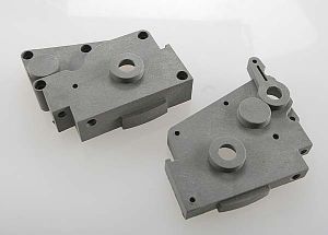 Traxxas 4491A Gear Box L/R Halves (Grey)