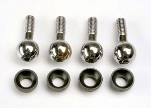 Traxxas 4933 Pivot balls (4)/ pivot ball cap bushings (4)