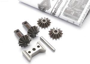Traxxas 5382X Gear set, differential (output gears (2)/ spider gears (2)/ spider gear shaft/ diff carrier support)