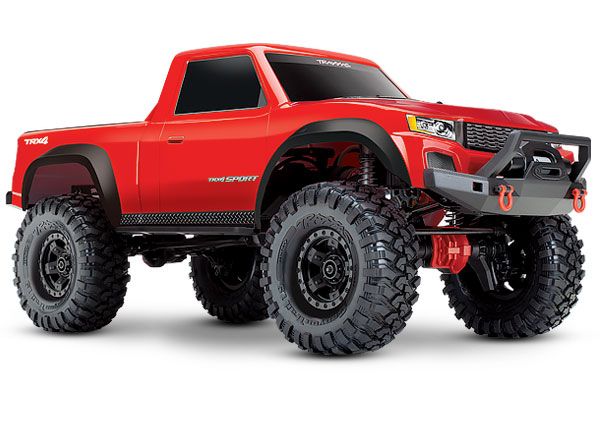 Traxxas 82024-4-RED TRX-4 Sport 1/10 Scale Trail Rock Crawler (Red) w/XL-5 HV ESC & TQ 2.4GHz Radio