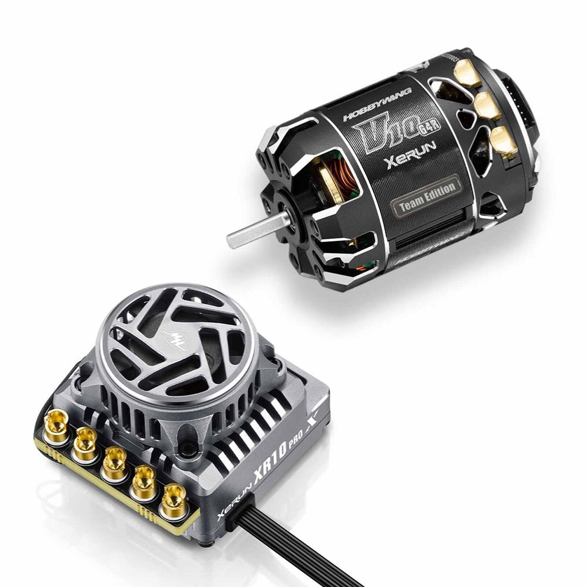 Hobbywing 38020807 XR10 Pro G3X & V10 G4R 17.5T Team Edition Motor Combo