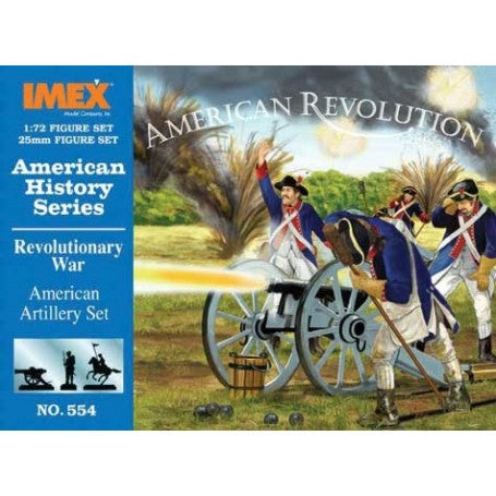 IMEX 554 1/72 Revolutionary War American Artillery (24, 4 cannons)