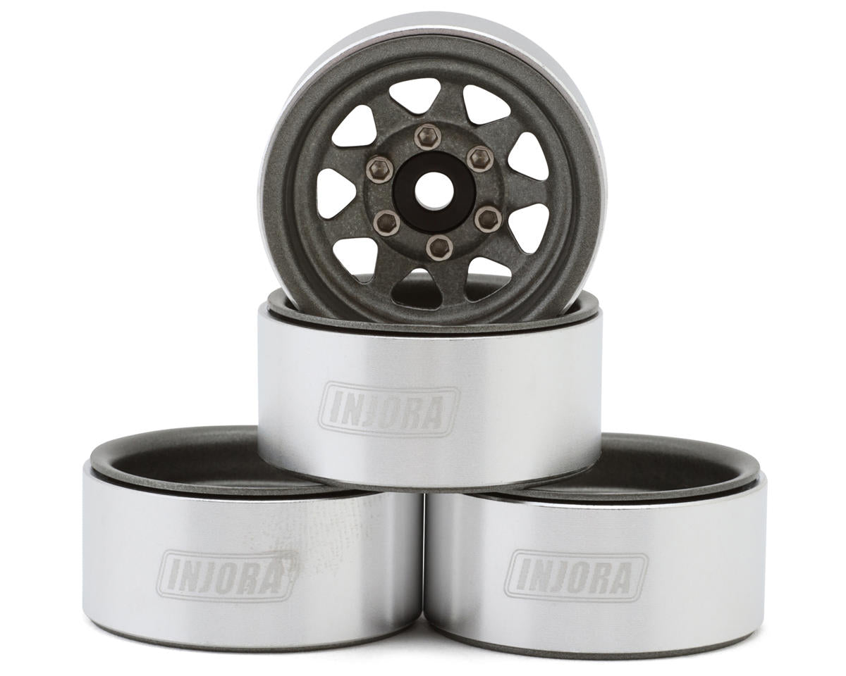 Injora YQW-1004GL 1.0" Deep Dish Stamped Steel Micro Rock Crawler Beadlock Wheels