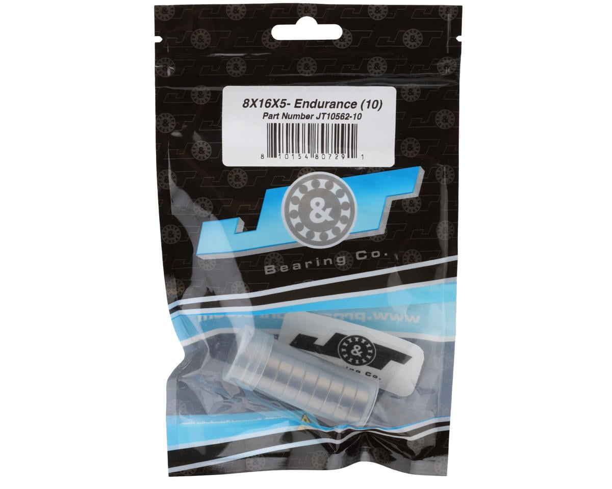 J&T Bearing Co. JT10562-10 8x16x5mm Endurance Ball Bearings (10)