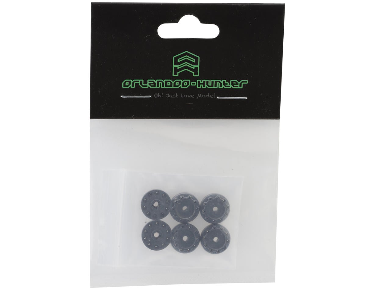 Orlandoo Hunter GA5003-B-6P OH32T01 6x4 Scania Wheel Hub Hexes (Black) (6)