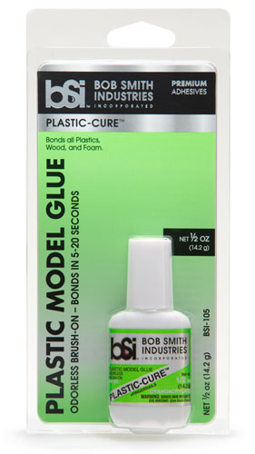Bob Smith 105 Plastic-Cure Brush-On Gap Filling CA Glue .5oz