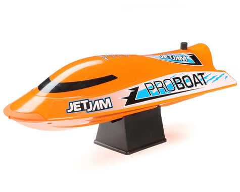 Pro Boat 08031V2T1 Jet Jam V2 12" Self-Righting Brushed RTR Pool Race Boat (Orange) w/2.4GHz Radio, Battery & Charger