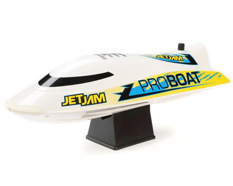 Pro Boat 08031V2T2 Jet Jam V2 12" Self-Righting Brushed RTR Pool Race Boat (White) w/2.4GHz Radio, Battery & Charger