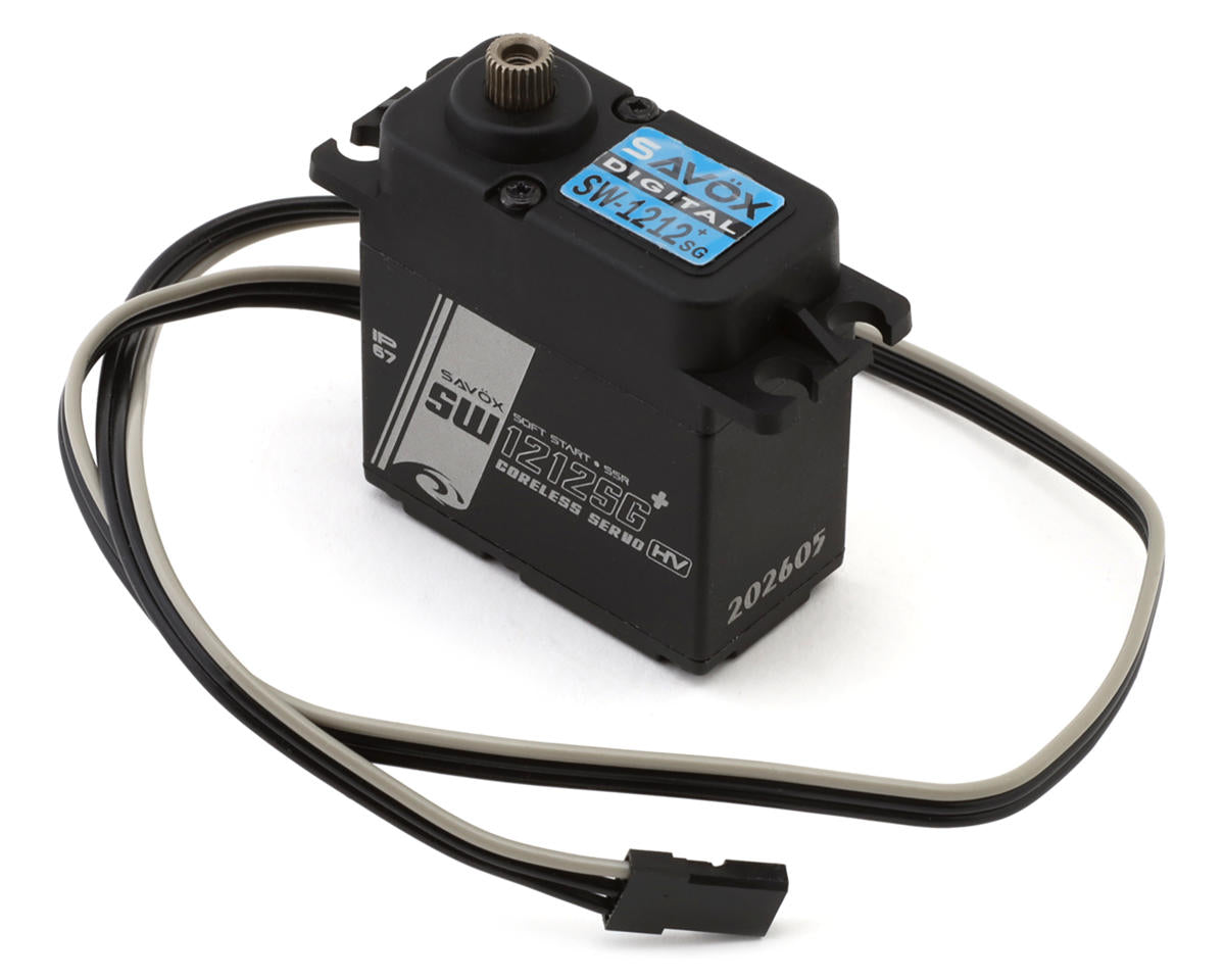 Savox SW-1212SGP-BE Black Edition Hybrid "High Torque" Waterproof Digital Steel Gear Servo (High Voltage) (Tall)