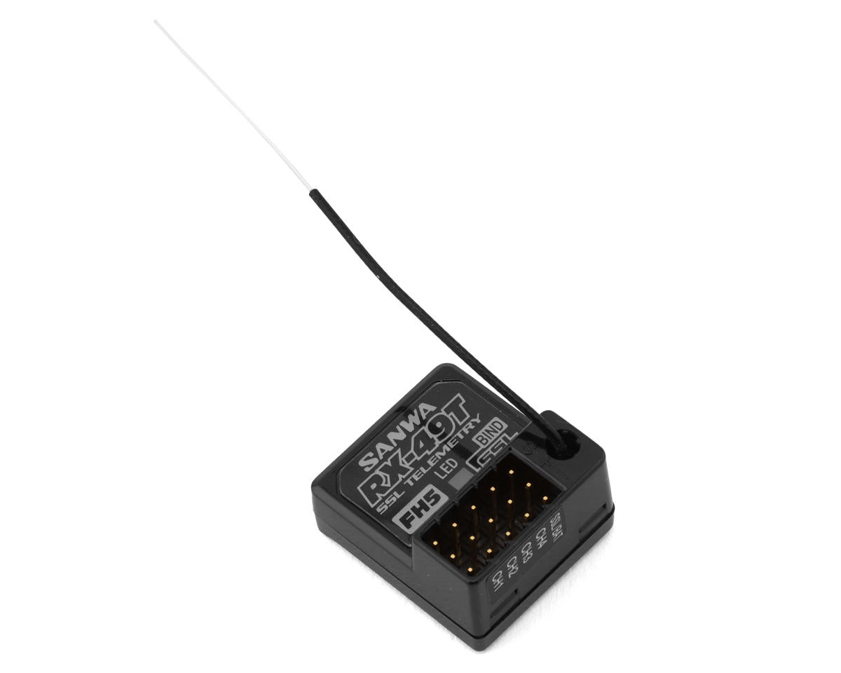 Sanwa 107A41432 RX-49T 2.4GHz 4-Channel FH5 Telemetry Receiver