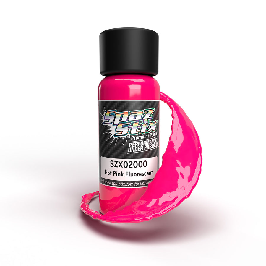 SpazStix 02000 HOT PINK FLUORESCENT AIRBRUSH PAINT 2OZ