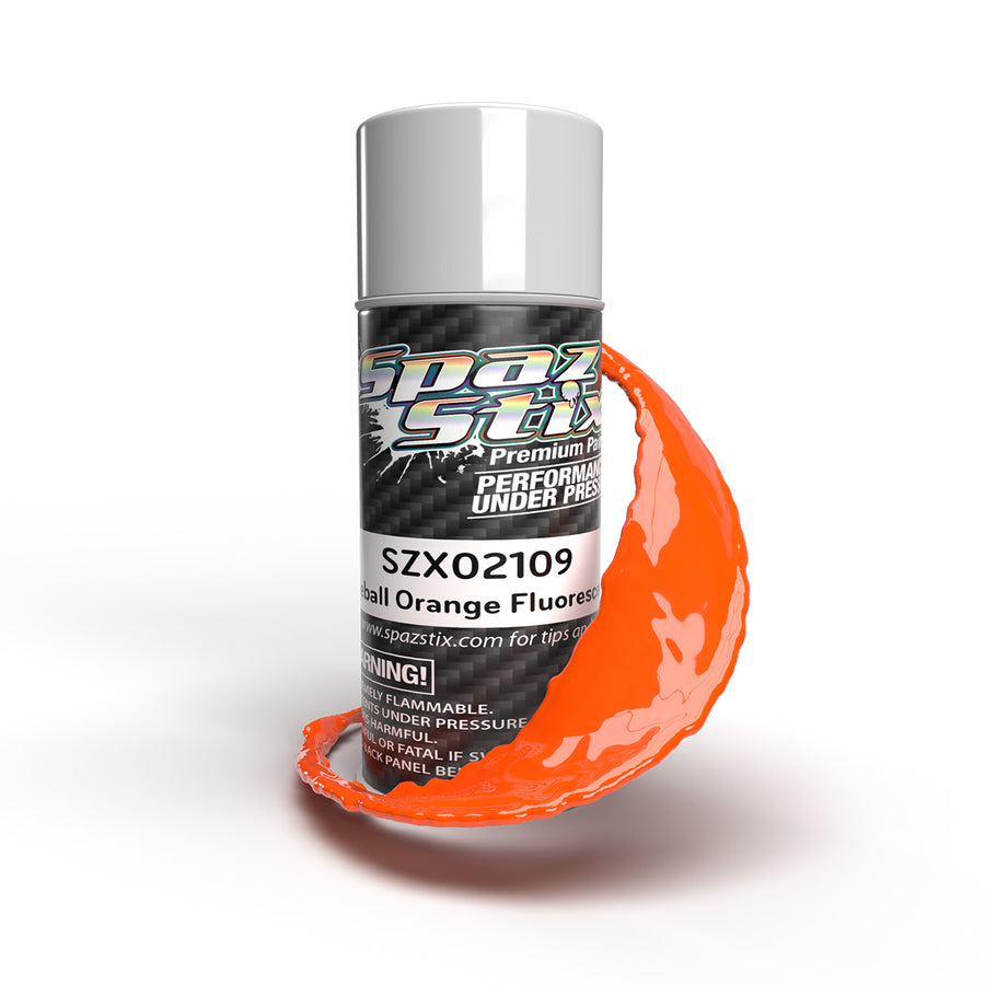 SpazStix 02109 Fireball Orange Fluorescent Aerosol Paint, 3.5oz Can