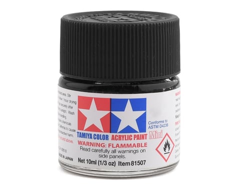 Tamiya 81518 MX-18 Mini Semi Gloss Black Acrylic Paint (10ml)