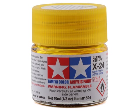 Tamiya 81524 Mini MX-24 Clear Yellow Acrylic Paint (10ml)