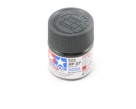 Tamiya 81727 MXF-27 Flat Black Green Acrylic Paint (10ml)