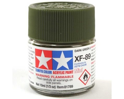 Tamiya 81789 MXF-89 Flat Dark Green 2 Acrylic Paint (10ml)