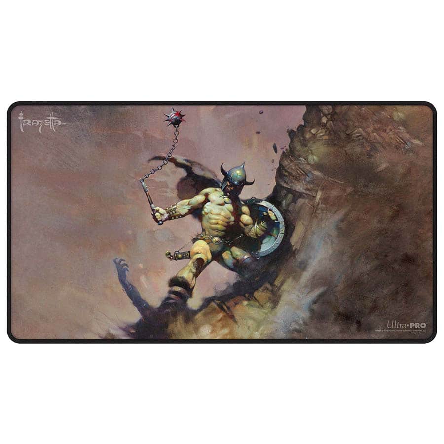 Ultra Pro 16755 Ultra Pro: Artist Spotlight: Frank Frazetta: Black-Stitched Playmat: Warrior With Ball And Chain