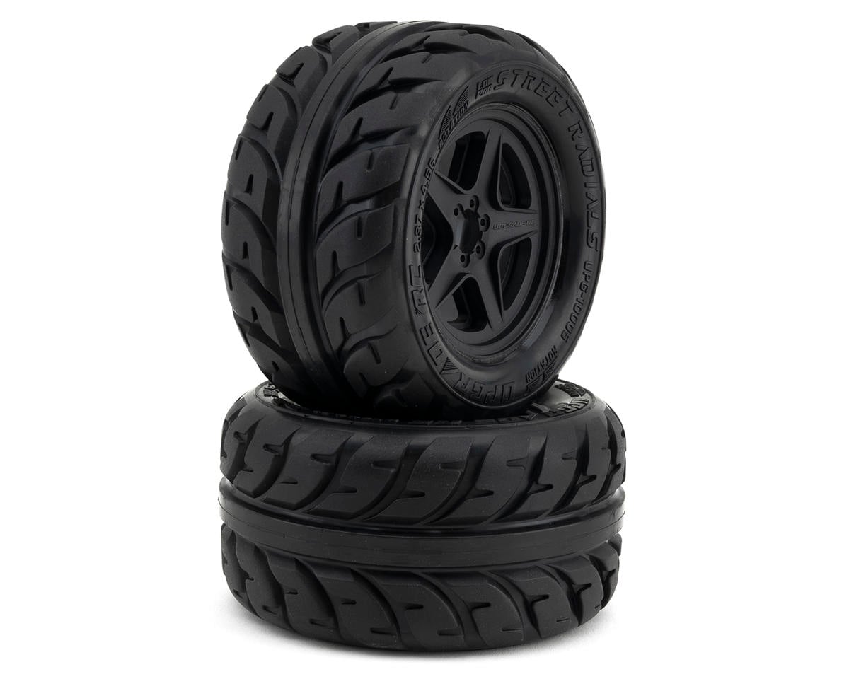 UpGrade RC 10005 Low-Pro BELTED Street Radials 2.8" Pre-Mounted On-Road Tires