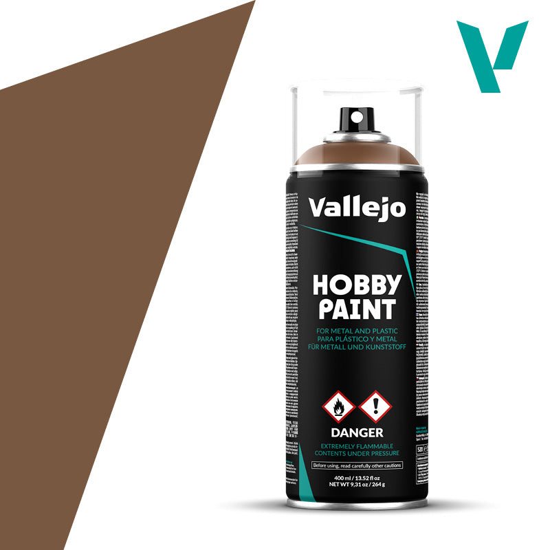Vallejo 28019 Beasty Brown Fantasy Solvent-Based Acrylic Paint 400ml Spray