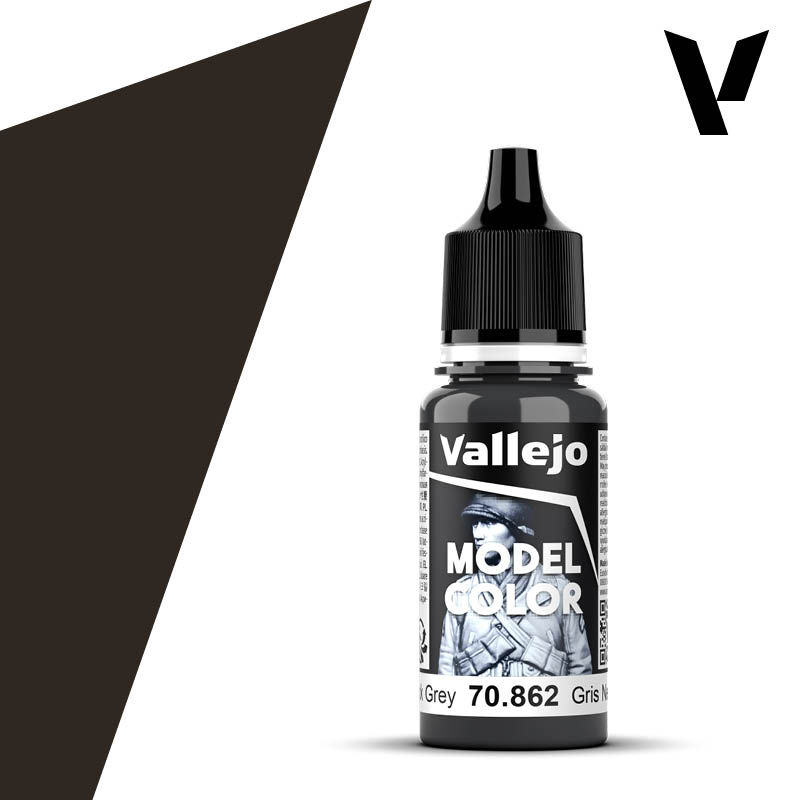 Vallejo Model Color (185) 70.862 Black Grey 18ml