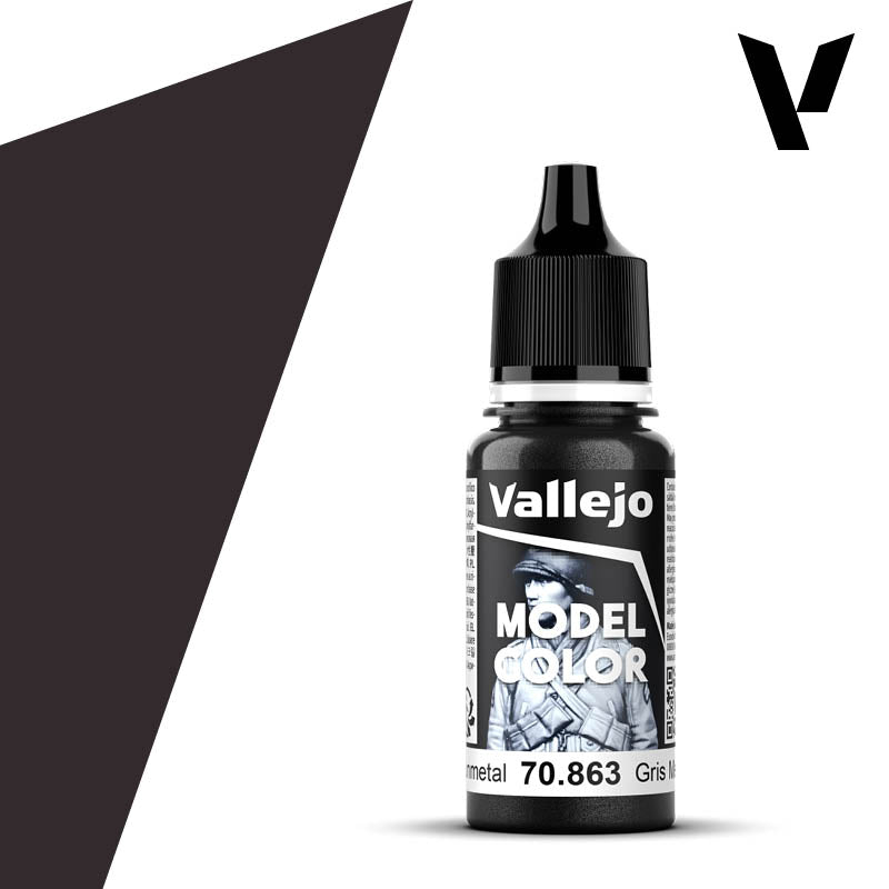 Vallejo Model Color (198) 70.863 Gunmetal 18ml