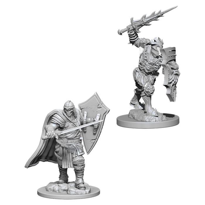 WIZKIDS 73399 DUNGEONS AND DRAGONS: NOLZUR'S MARVELOUS UNPAINTED MINIATURES -W6-DEATH KNIGHT AND HELMED HORROR