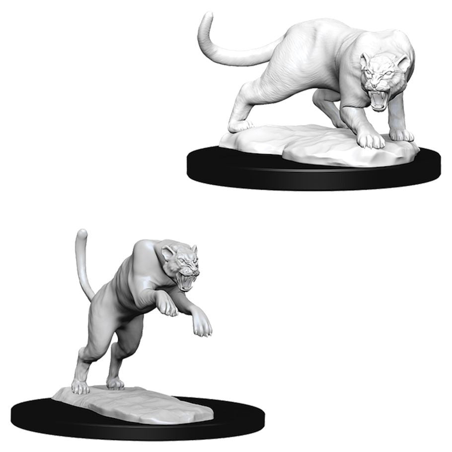 WIZKIDS 73404 D&D: Nolzur's Marvelous Minis: Panther & Leopard W6