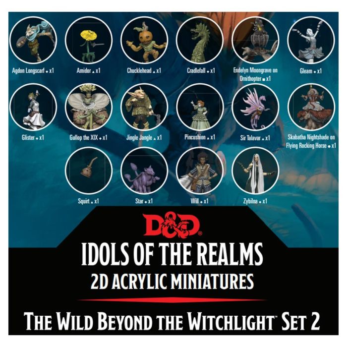 WIZKIDS 94515 DUNGEONS AND DRAGONS: IDOLS OF THE REALMS: THE WILD BEYOND THE WITCHLIGHT: 2D MINIATURES SET TWO