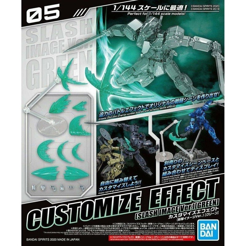 Bandai 5060738 2531315 30MM Customize Effect #05 Slash Image Green Ver.