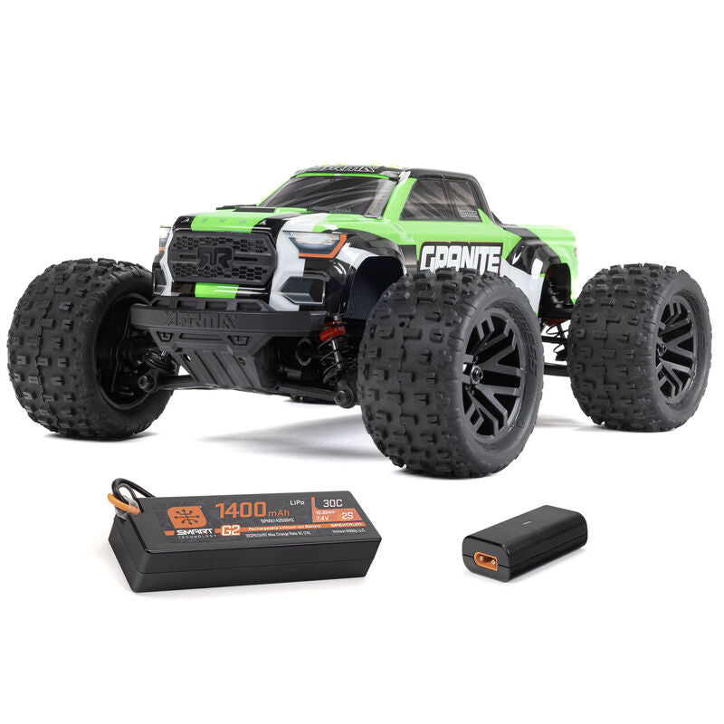 ARRMA 2102T3 1/18 GRANITE GROM MEGA 380 Brushed 4X4 Monster Truck RTR with Battery & Charger, Green