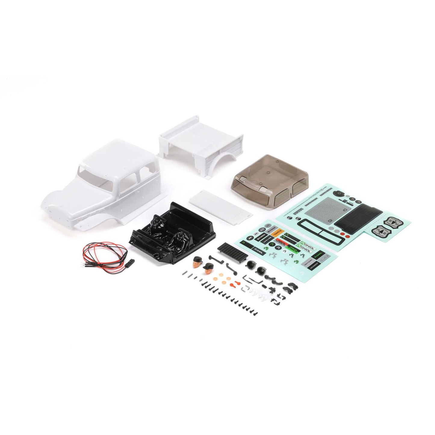 Axial 200013 Body, White: SCX24 Dodge Power Wagon